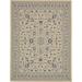 Unique Loom Allover Indoor/Outdoor Botanical Rug Beige and Blue/Blue 9 x 12 2 Rectangle Border Traditional Perfect For Patio Deck Garage Entryway