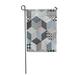 KDAGR Gray Plaid with Cubes and Stars from Patches Patchwork in Grey Tones Interior De Garden Flag Decorative Flag House Banner 12x18 inch
