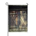 ECZJNT Old Wooden Door Traditional Romanian Cottage Garden Flag Outdoor Flag Home Party Garden Decor 28x40 Inch