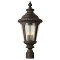 Bel Air Saddle Rock Outdoor Post Lantern - 24H in.