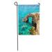 LADDKE Blue Beach Cyprus Bridge of Lovers Green Ayia Napa Europe Garden Flag Decorative Flag House Banner 28x40 inch