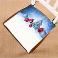 ECZJNT Merry Christmas Happy New Year Card Red Decoration seat pad chair pads seat cushion 16x16 Inch
