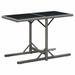 Patio Table Anthracite 43.3 x20.9 x28.3 Glass and Poly Rattan