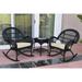 Jeco Santa Maria 3 Piece Wicker Rocker Chat Set with Optional Cushion