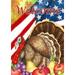 Toland Home Garden Patriotic Fall Welcome Fall Thanksgiving Flag Double Sided 12x18 Inch