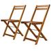 Anself 2 Piece Folding Dining Chairs Acacia Wood Garden Recliner Side Chair Patio Backyard Poolside Outdoor Indoor Furniture 15.7 x 20 x 31.5 Inches (W x D x H)