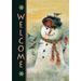 Toland Home Garden Welcome Snowman and Friends Winter Flag Double Sided 28x40 Inch