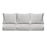 Outdoor Living and Style Set of 6 Cloud Gray Sunbrella Indoor and Outdoor Deep Seating Sofa Cushion