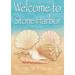 Toland Home Garden Welcome Shells-Stone Harbor Beach Stone Harbor Flag Double Sided 28x40 Inch