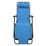 Portable Lounge Chaise Extendable Folding Reclining Chair Blue