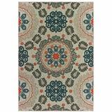 Avalon Home Lakeland Floral Medallions Indoor/Outdoor Area Rug - 5.3. X 7.3. ft.