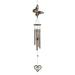 Zingz & Thingz 31.5 Brown Iron Butterfly and Heart Wind Chimes