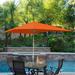 Jeco Aluminum Patio Market Umbrella Tilt w/ Crank - Grey Pole-Color:Orange Size:6.5 X 10