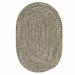 Colonial Mills 2 x 4 Fossil Gray All Purpose Handcrafted Reversible Oval Outdoor Area Throw Rug