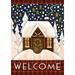 Toland Home Garden Snowy Cabin Winter Flag Double Sided 28x40 Inch