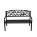 UBesGoo 50 Bench Outdoor Bench for Patio Metal Bench Park Bench Cushion for Yard Porch Work Entryway