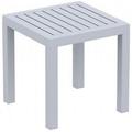 Compamia Ocean Square Resin Patio Side Table Silver Gray