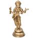23 Four-Armed Standing Saraswati In Brass | Handmade | Made In India - Brass Statue