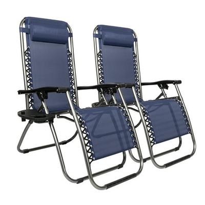 Using Lawn Lounge Chair With Pillow Set, Outdoor Folding Lounge Chairs