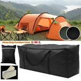 ODOMY Portable S/M/L Heavy Duty Waterproof Garden Furniture Covers Outdoor Cushion Storage Bag Patio Furniture Dustproof