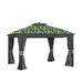 Garden Winds Replacement Canopy Top Cover for the Allen and Roth Wicker Gazebo -Standard 350 - Palm