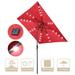 Yescom 9Ft Square LED Light Patio Umbrella USB Port Solar Power Crank Tilt Parasol Yard Deck Table Balcony Shade