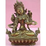 Tibetan Buddhist Goddess White Tara - Brass Statue