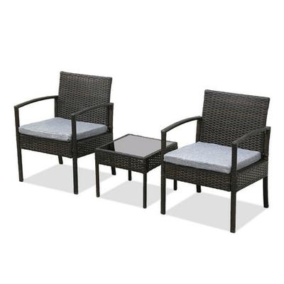 Amazon.com: Homall 4 Pieces Outdoor Patio Furniture Sets Rattan Chair  Wicker Set, Outdoor Indoor Use Backyard Porch Garden Poolside Balcony Furniture  Sets Clearance (Brown and Beige) : Patio, Lawn & Garden