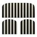 RSH DÃ©cor Indoor Outdoor 3 Piece Foam Wicker Loveseat and Chair Seat Cushion Set Standard Black & White Stripe