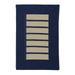 Colonial Mills 12 x 15 Navy Blue and Beige All Purpose Handcrafted Reversible Rectangular Outdoor