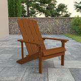 Emma + Oliver Outdoor Teak All-Weather Poly Resin Wood Adirondack Chair