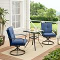 Mainstays Belden Park 3-Piece Outdoor Furniture Patio Bistro Set Blue