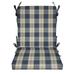 RSH DÃ©cor Indoor Outdoor Foam Mid Back Chair Cushion Branson Lapis Blue