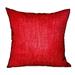 Plutus Brands 18 x 18 in. Scarlet Zest Red Solid Luxury Outdoor & Indoor Throw Pillow