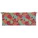 RSH DÃ©cor Indoor Outdoor Foam Bench Cushion with Ties 36â€� x 14â€� x 2 Artistic Floral