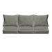 Set of 6 23 x 25 Charcoal Gray and Ivory Beige Solid Sunbrella Indoor and Outdoor Deep Seating Sofa Cushions