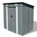 Anself Garden Shed Metal Storage Shed Galvanized Steel Double Sliding Doors Outdoor Tool Storage Shed Patio Lawn Care Equipment Pool Supplies Organizer Gray 74.8 x 48.8 x 71.3 Inches (W x D x H)