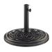 Pemberly Row Round Circle Weave Umbrella Base in Antique Bronze