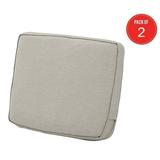 Classic Accessories Montlake Patio FadeSafe Back Cushion Grey 21 Wx22 Hx4 T ( Pack of 2 )