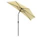 Yescom 10Ft Beige Outdoor Patio Half Umbrella Cafe Wall Balcony Door 5 Ribs Tilt Aluminum Sun Shade