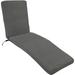 Sunnydaze Indoor/Outdoor Patio Chaise Lounge Cushion - 72 x 21 - Gray