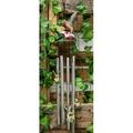 Ebros Beautiful Hummingbird with Nectarine Lily Flowers Wind Chime 21 L