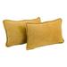 Blazing Needles Microsuede Back Support Indoor Throw Pillows - Set of 2