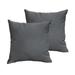 Sorra Home Sloane Charcoal Grey 20 x 20-inch Indoor/ Outdoor Knife Edge Pillow Set