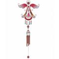 FC Design 33 Long Red Angel Copper and Gem Wind Chime Garden Patio Decoration