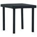 Anself Garden Table Black Poly Rattan Steel Frame Coffee Side Table for Patio Backyard Poolside Balcony Indoor Outdoor Use Furniture 15.7 x 15.7 x 15.7 Inches (L x W x H)