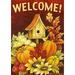 Toland Home Garden Fall Birdhouse 12.5 x 18 Inch Decorative Autumn Harvest Welcome Double Sided Garden Flag