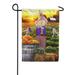 America Forever Happy Smiling Scarecrow Garden Flag - Welcome Fall Harvest Pumpkins Celebration Autumn Flag - Seasonal Yard Outdoor Decorative Double Sided Flag - 12.5 x 18 Inches