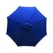 Living Accents 9 Outdoor Patio Market Umbrella Push Button Tilt Crank 8 Ribs Navy