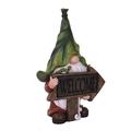 Mchoice Dwarf Statue-Resin Dwarf Statue Carrying Magic Ball and Solar LED Light Garden Home Room Decor